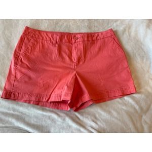 Magellan Outdoors Women Shorts Coral Pink Chino Size 10 walking golf hiking